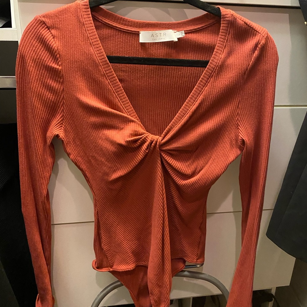ASTR The Label orange bodysuit size large